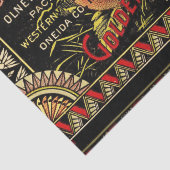 Pompoenlabel Antiek vlindermerk Tissuepapier (Detail)