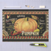 Pompoenlabel Antiek vlindermerk Tissuepapier (Craft)