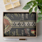 Pompoenlabel Antiek vlindermerk Tissuepapier (Geschenk)