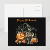 Pompoenlantaarn Halloween Ansichtkaart Briefkaart (Voorkant / Achterkant)