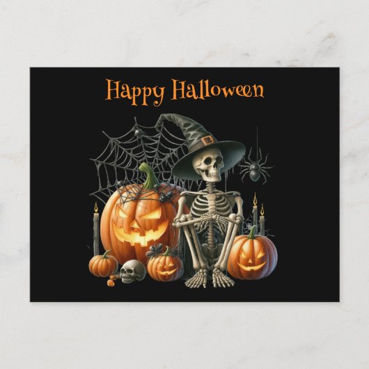 Pompoenlantaarn Halloween Ansichtkaart Briefkaart (Voorkant)