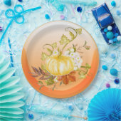 pompoenlicht papieren bordje (Feest)