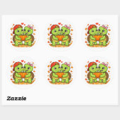 Pompoenliefde Ronde Sticker (Vel)