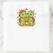 Pompoenliefde Ronde Sticker (Tas)