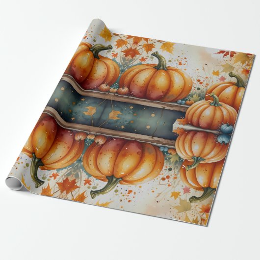Pompoenliefhebbers Cadeaupapier (Uitgerold)