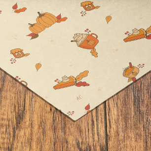 Pompoenliefhebbers Voedsel Kunst Patroon Herfst Ti Tissuepapier