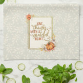 Pompoenlijst 'Dank Je' Theedoek (Gevouwen)