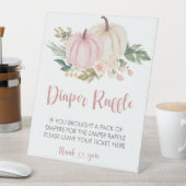 Pompoenluier Raffle Baby shower voetstuk teken Reclamebord Met Voetstuk (Insitu)