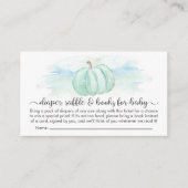 Pompoenluieraffelkasten voor Baby shower Informatiekaartje (Voorkant)