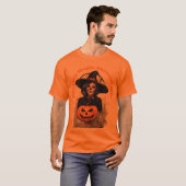 Pompoenmagie, Skeleton Chic - Halloween Witch T-shirt (Voorkant volledig)
