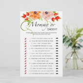 Pompoenmama- of papa-baby shower-spel (Staand voorkant)