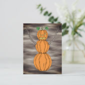 Pompoenman Halloween Kunst Briefkaart (Staand voorkant)