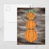 Pompoenman Halloween Kunst Briefkaart (Voorkant / Achterkant)