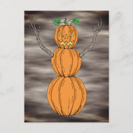 Pompoenman Halloween Kunst Briefkaart