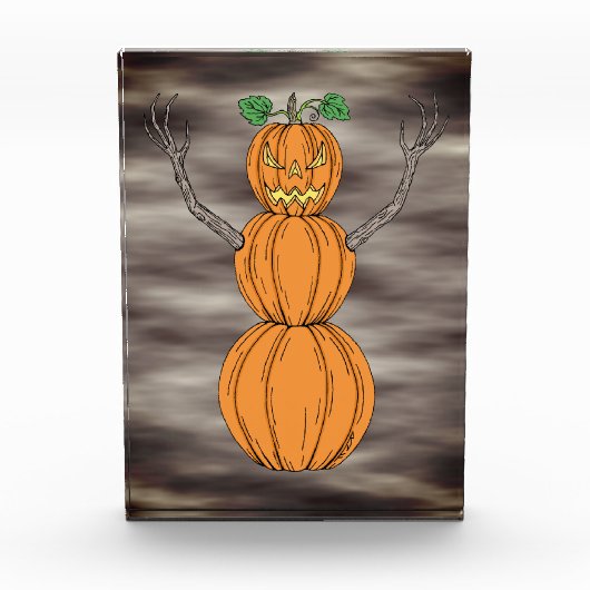 Pompoenman Halloween Kunst Fotoblokken (Voorkant)