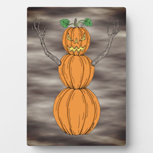 Pompoenman Halloween Kunst Fotoplaat