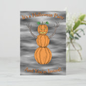 Pompoenman Halloween Kunst Kaart (Staand voorkant)