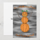 Pompoenman Halloween Kunst Kaart (Voorkant / Achterkant)