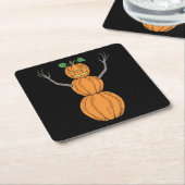 Pompoenman Halloween Kunst Kartonnen Onderzetters (Schuin)