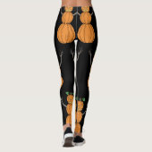 Pompoenman Halloween Kunst Leggings (Achterkant)