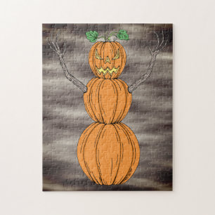 Pompoenman Halloween Kunst Legpuzzel