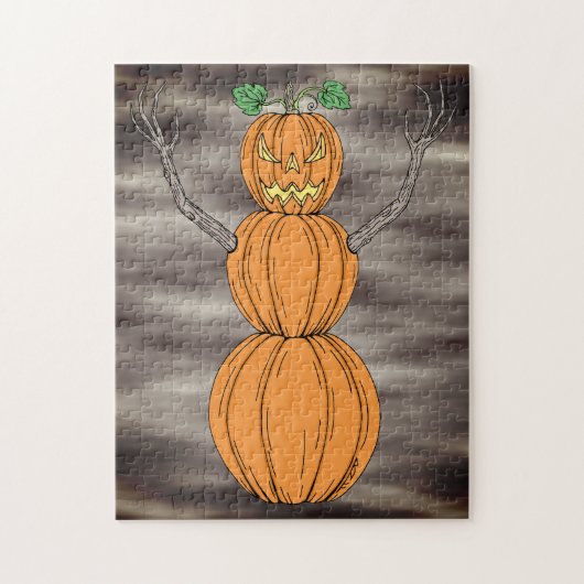 Pompoenman Halloween Kunst Legpuzzel (Verticaal)