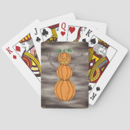 Pompoenman Halloween Kunst Pokerkaarten