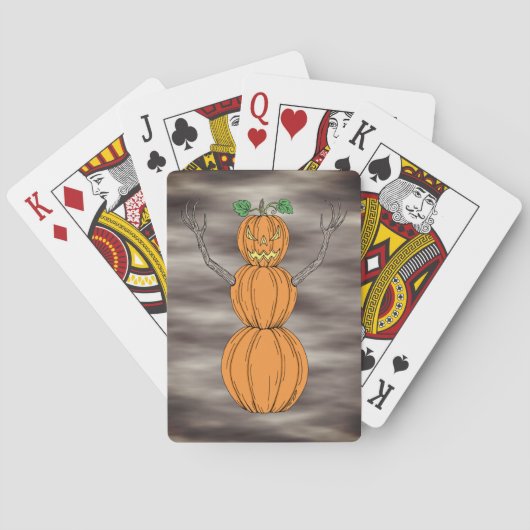 Pompoenman Halloween Kunst Pokerkaarten (Achterkant)
