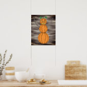 Pompoenman Halloween Kunst Poster (Keuken)