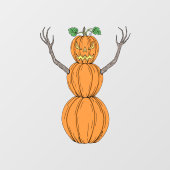 Pompoenman Halloween Kunst Raamsticker (Vel)