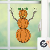 Pompoenman Halloween Kunst Raamsticker (Huis)