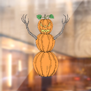 Pompoenman Halloween Kunst Raamsticker
