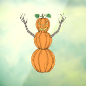 Pompoenman Halloween Kunst Raamsticker (Vel 3)