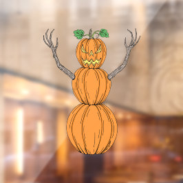 Pompoenman Halloween Kunst Raamsticker
