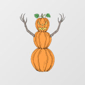 Pompoenman Halloween Kunst Raamsticker (Vel)