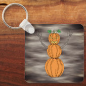 Pompoenman Halloween Kunst Sleutelhanger (Voorkant)