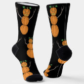 Pompoenman Halloween Kunst Sokken (Gebogen)