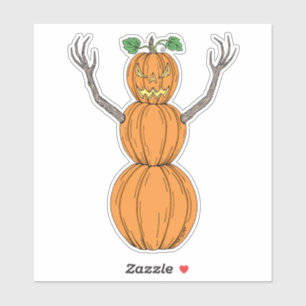 Pompoenman Halloween Kunst Sticker