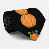 Pompoenman Halloween Kunst Stropdas (Opgerold)