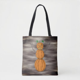 Pompoenman Halloween Kunst Tote Bag