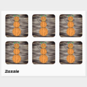 Pompoenman Halloween Kunst Vierkante Sticker (Vel)