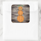 Pompoenman Halloween Kunst Vierkante Sticker (Tas)