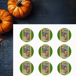  pompoenMan Ronde Sticker