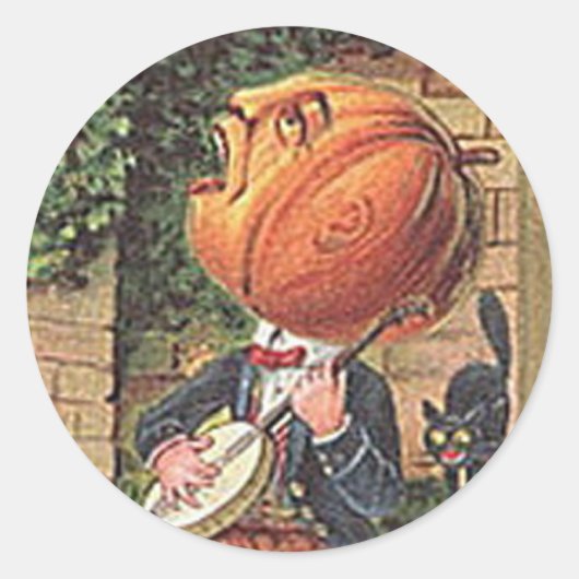 pompoenMan Ronde Sticker (Voorkant)