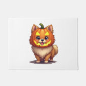Pompoenmasker Pommerse hond Deurmat (Voorkant)