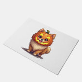 Pompoenmasker Pommerse hond Deurmat (Schuin)