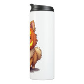 Pompoenmasker Pommerse hond Thermosbeker (Geroteerd rechts)