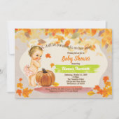 Pompoenmeisje douche  herfst kaart (Voorkant)