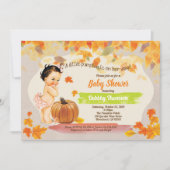 Pompoenmeisje douche  herfst kaart (Voorkant)
