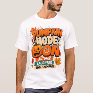 Pompoenmodus: AAN T-shirt | Grappige Halloween T-S